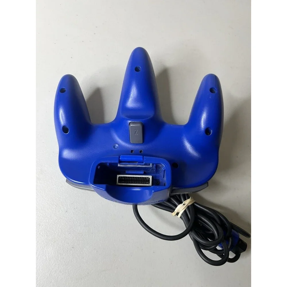 Nintendo 64 Controller N64 Wired OEM Authentic Joystick NUS-005 Blue - Tested